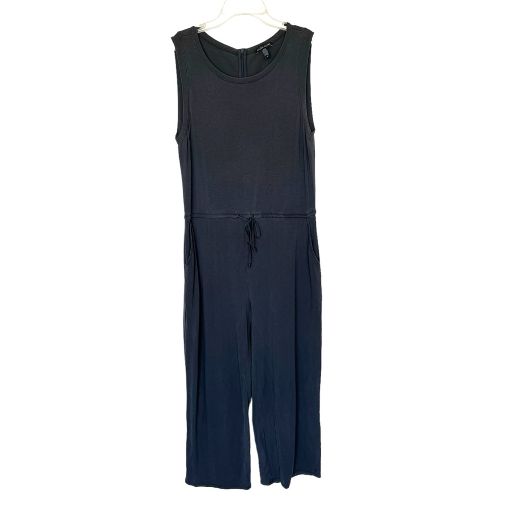 Eileen Fisher Gray Sleeveless Jumpsuit Drawstring Waist